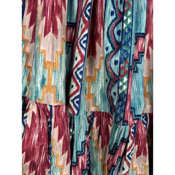 Faz N Denz Womens Southwestern Vest Skirt Set‎ Large Made in USA Cotton Aztec - Picture 12 of 14